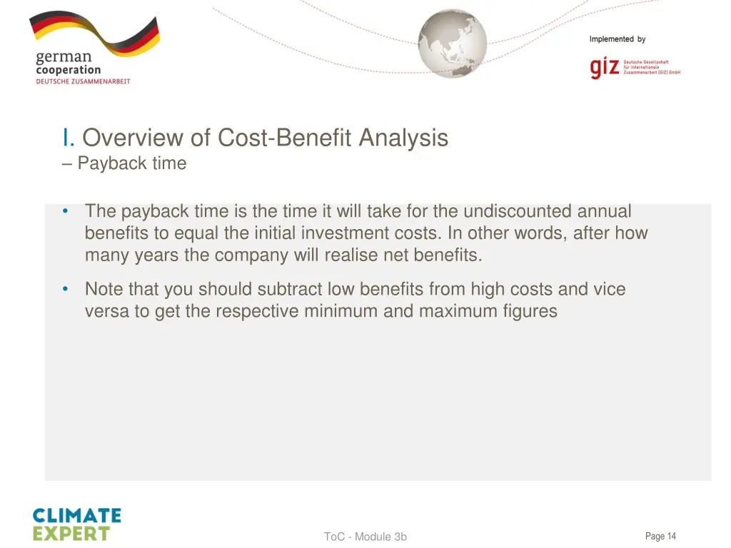 i overview of cost benefit analysis payback time