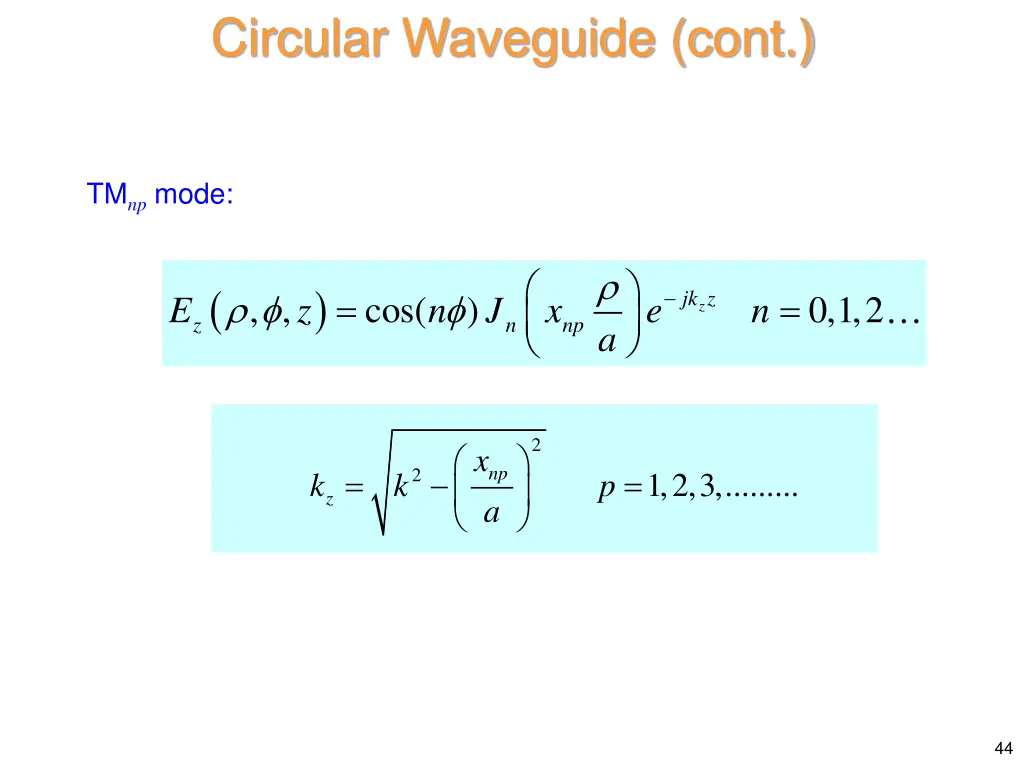 circular waveguide cont 2
