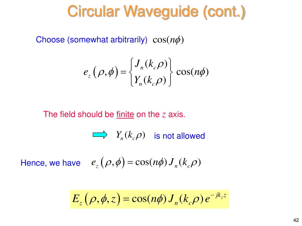 circular waveguide cont