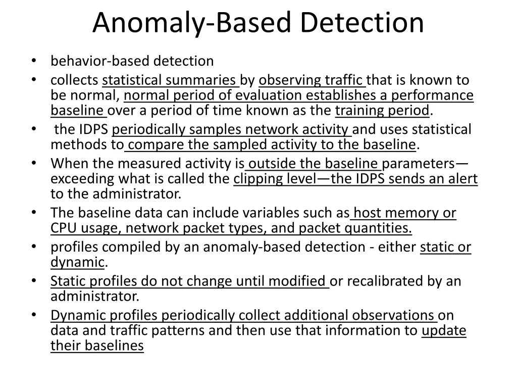 anomaly based detection