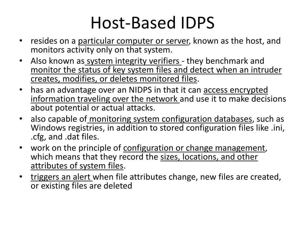 host based idps