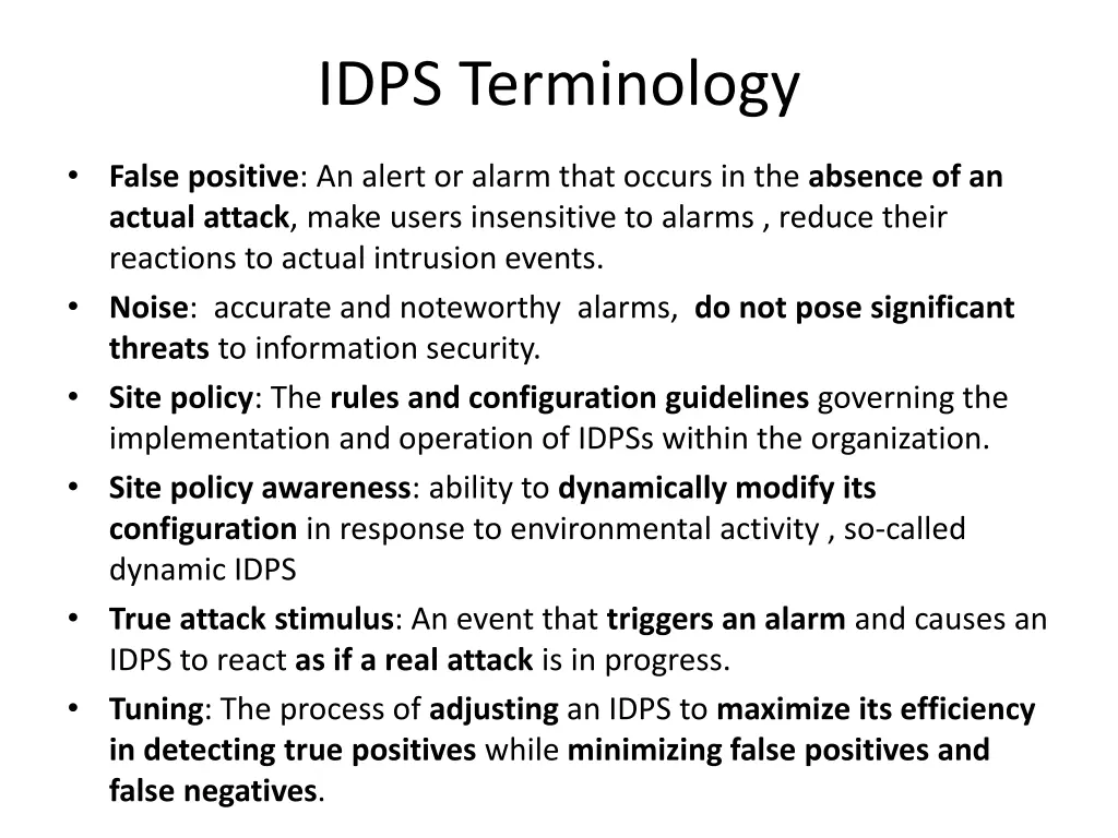 idps terminology 1