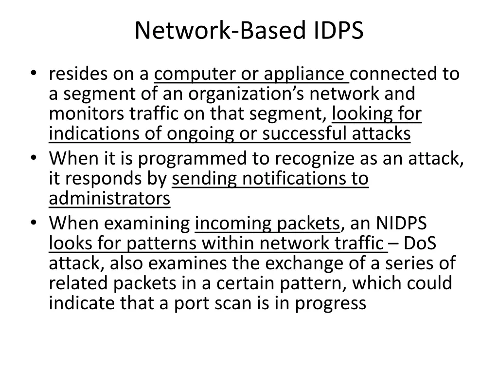 network based idps