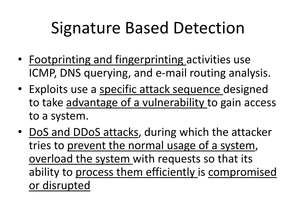 signature based detection 1