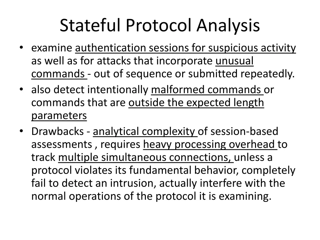 stateful protocol analysis examine authentication
