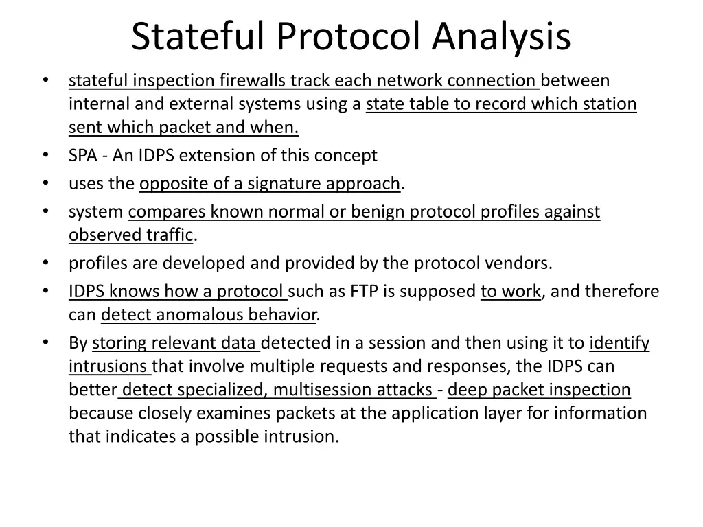 stateful protocol analysis