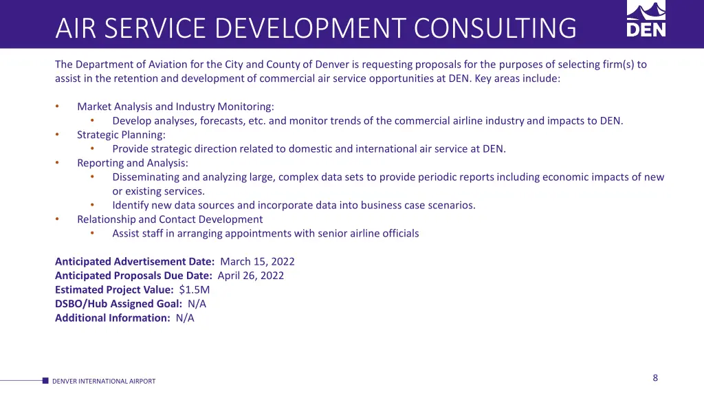 air service development consulting