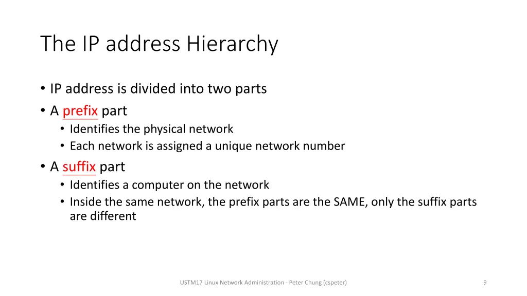 the ip address hierarchy
