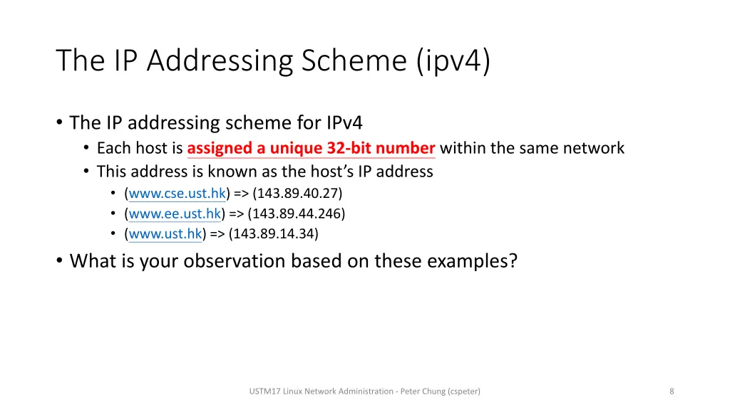 the ip addressing scheme ipv4