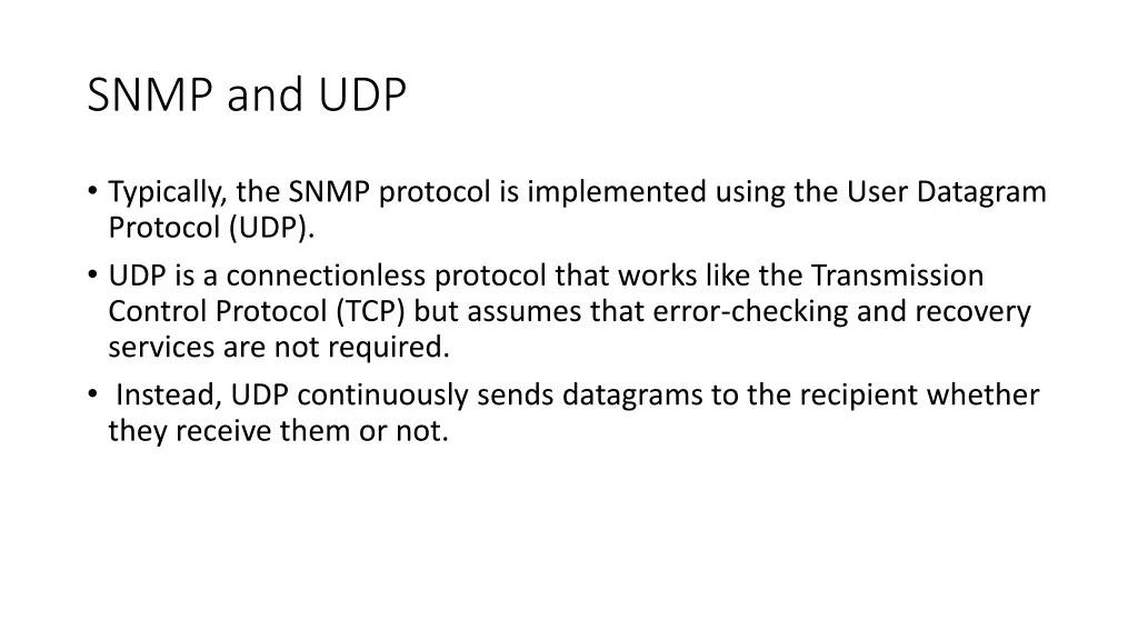 snmp and udp