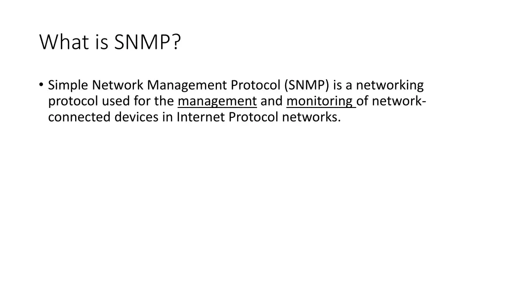 what is snmp