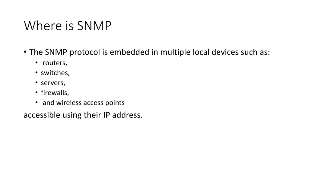 where is snmp