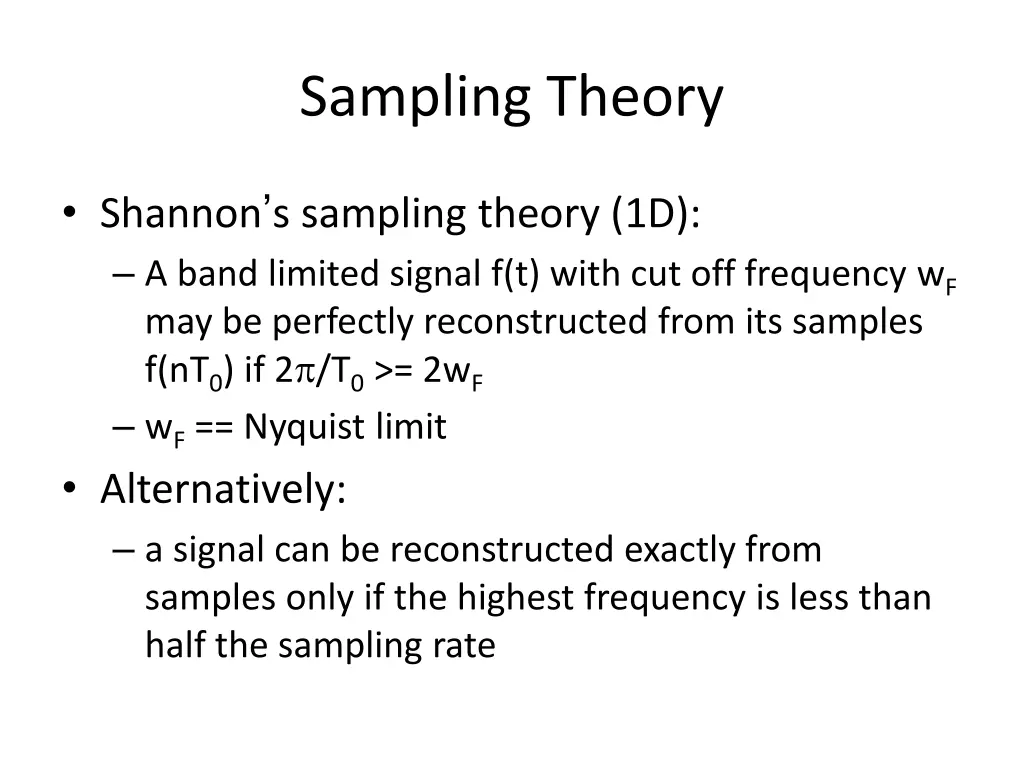 sampling theory
