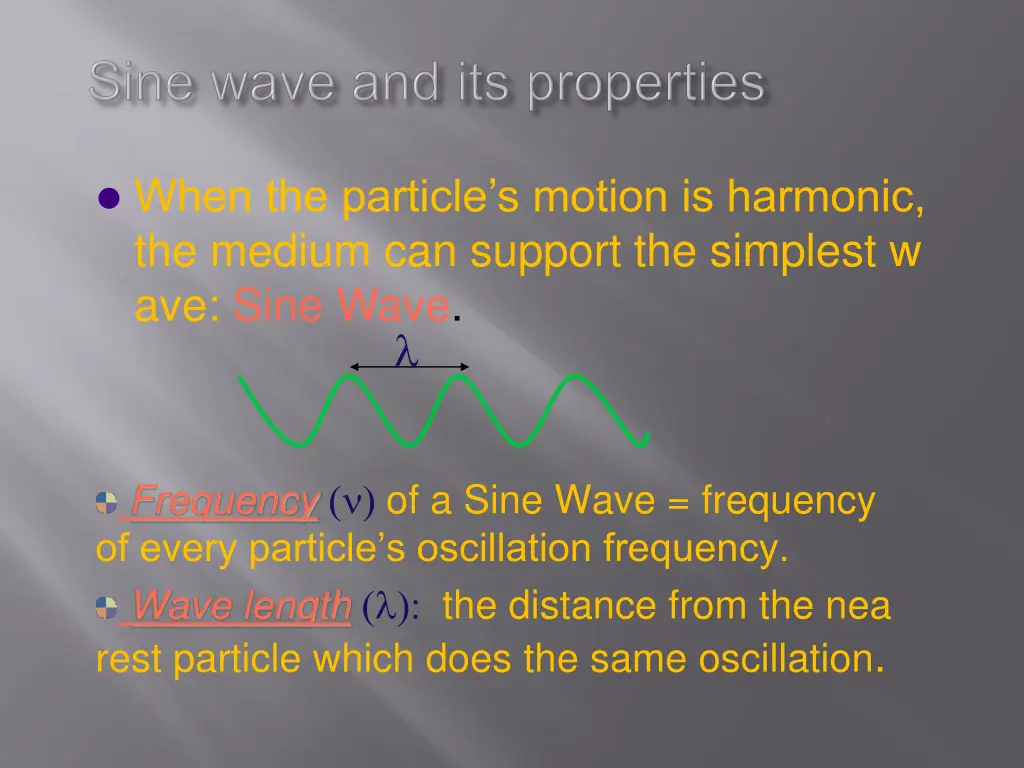 when the particle s motion is harmonic the medium