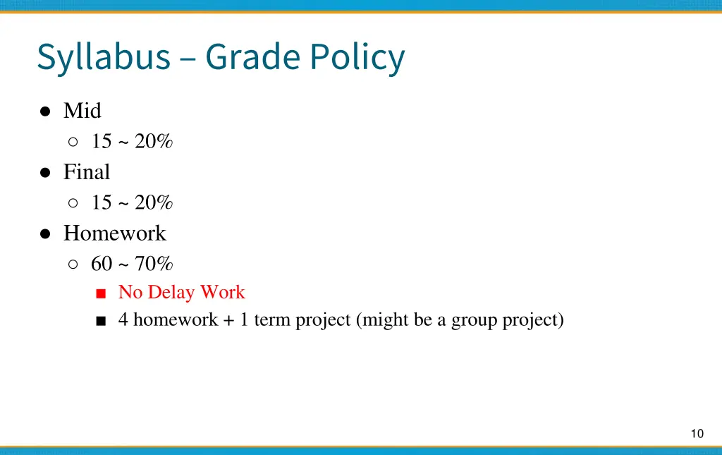 syllabus grade policy