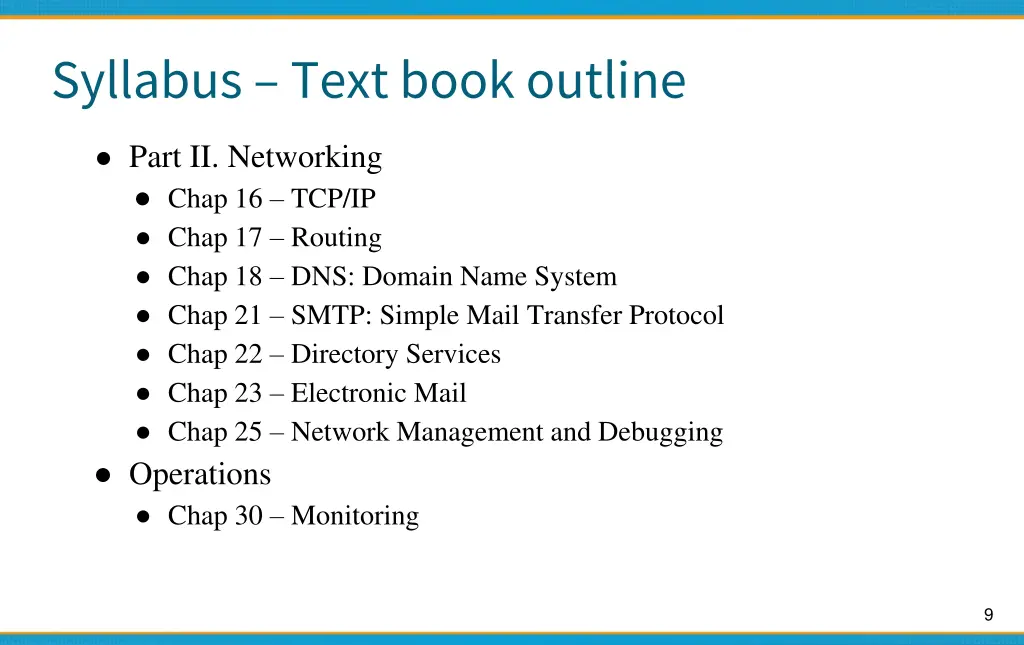 syllabus text book outline