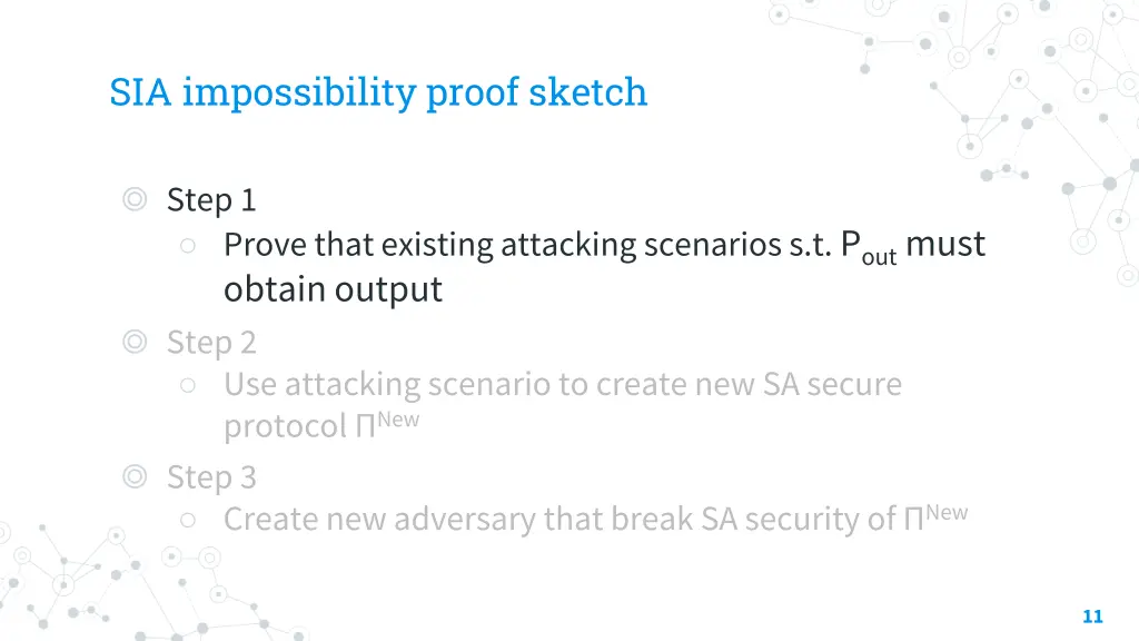sia impossibility proof sketch