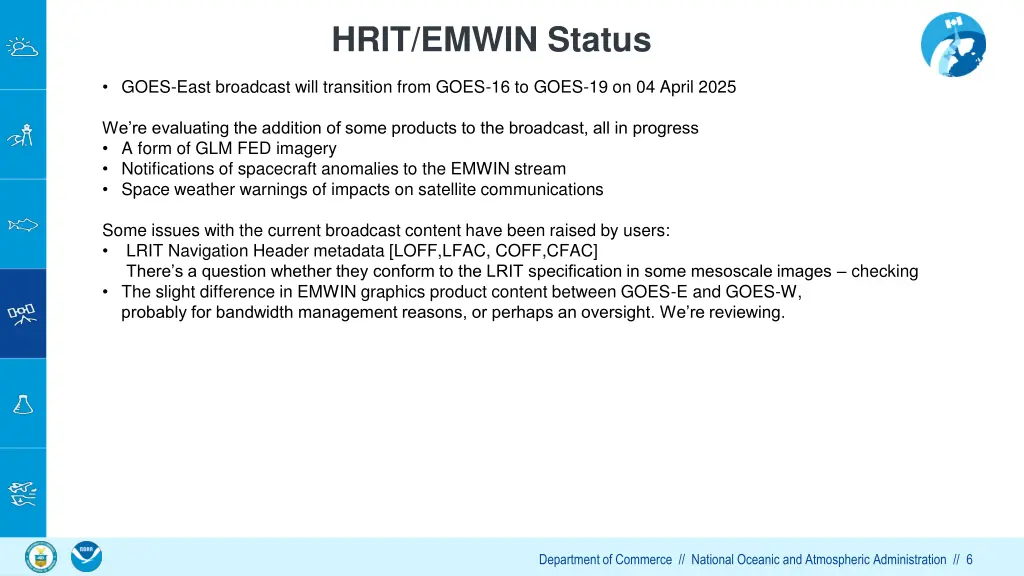 hrit emwin status