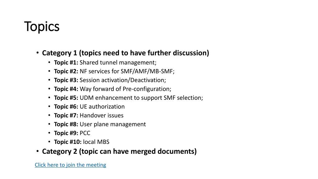 topics topics