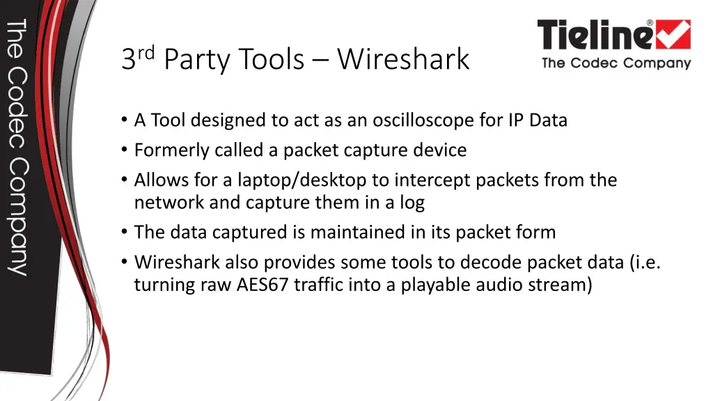 3 rd party tools wireshark