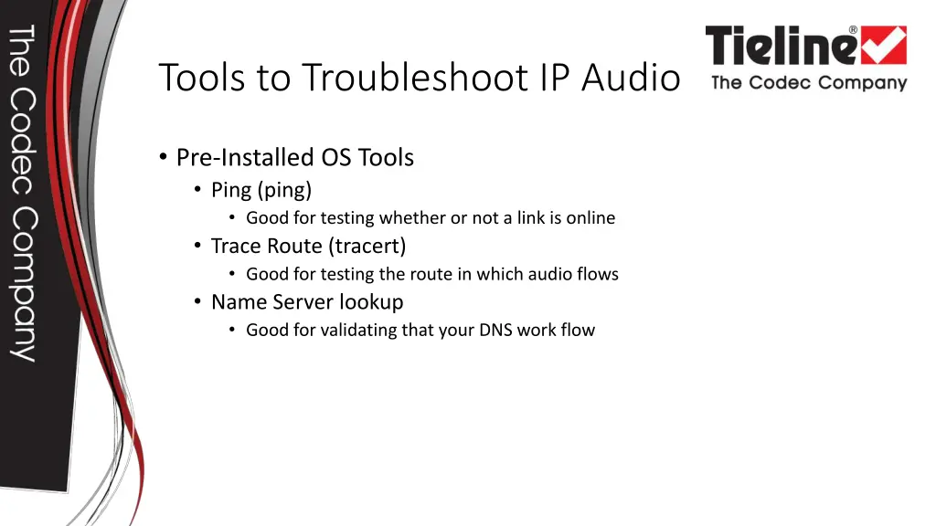 tools to troubleshoot ip audio 2