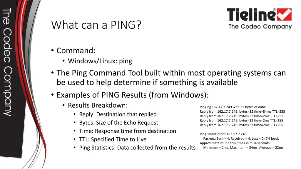 what can a ping