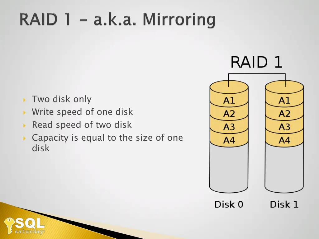 two disk only write speed of one disk read speed
