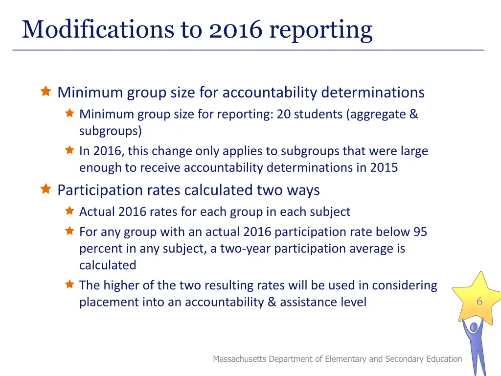 modifications to 2016 reporting 1