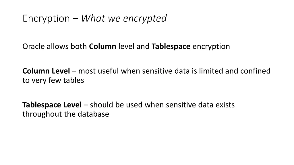 encryption what we encrypted