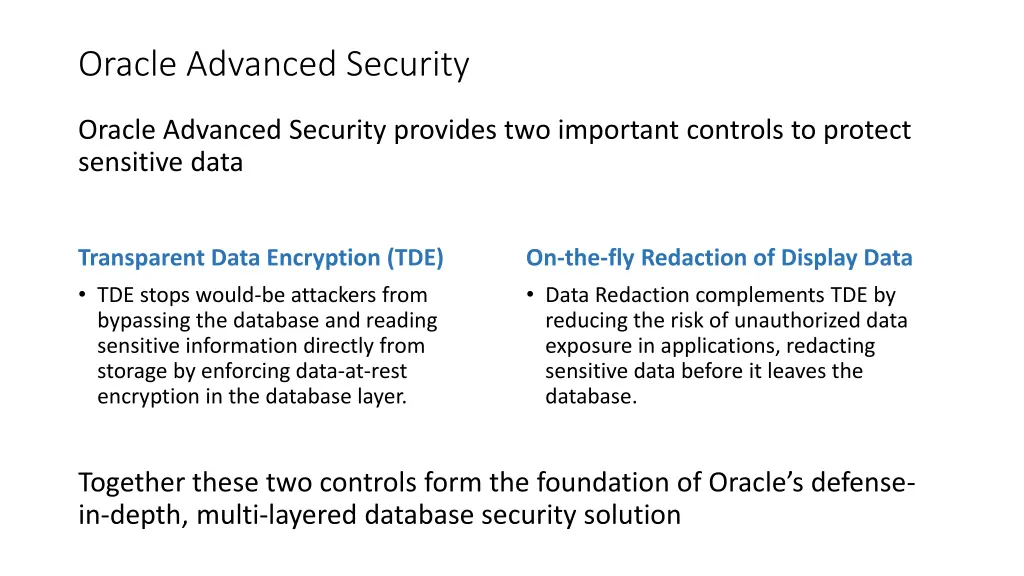 oracle advanced security