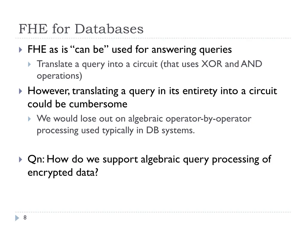 fhe for databases