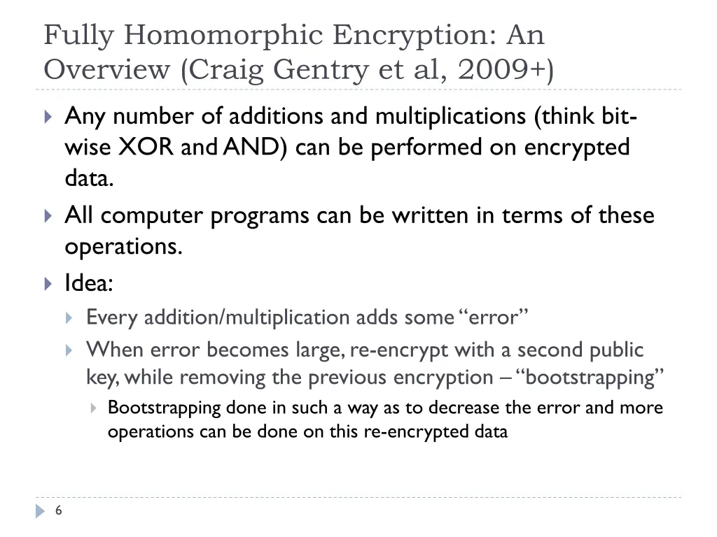 fully homomorphic encryption an overview craig