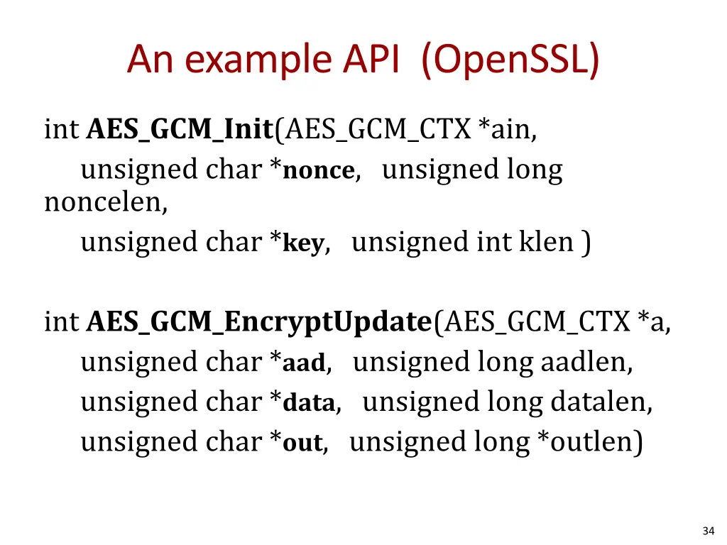an example api openssl