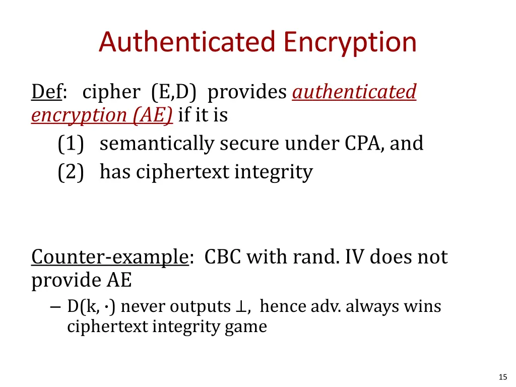 authenticated encryption 1