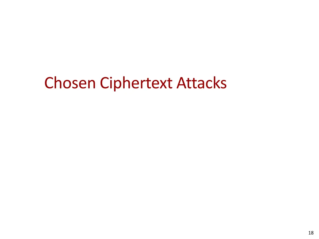 chosen ciphertext attacks