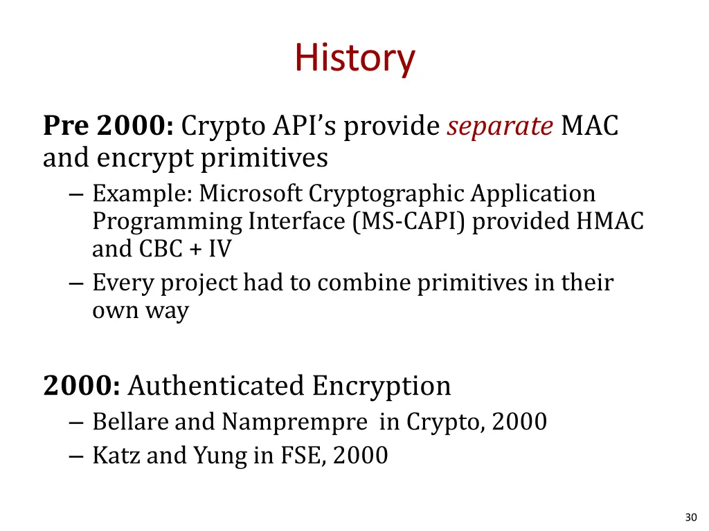 history