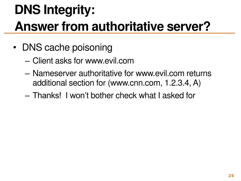 dns integrity answer from authoritative server