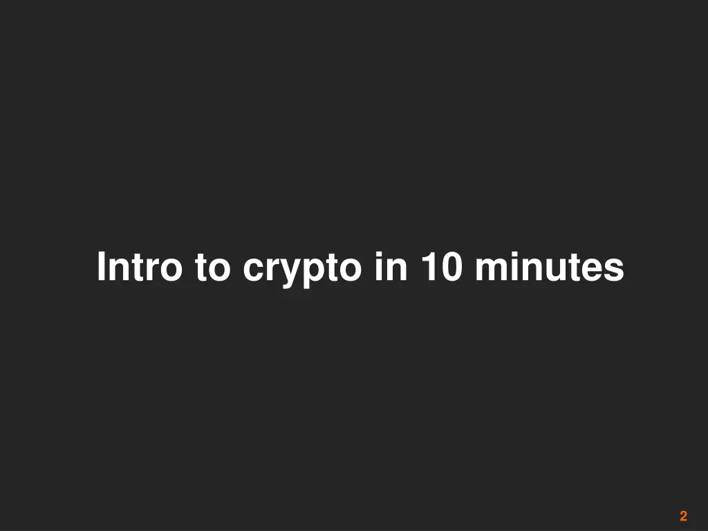 intro to crypto in 10 minutes