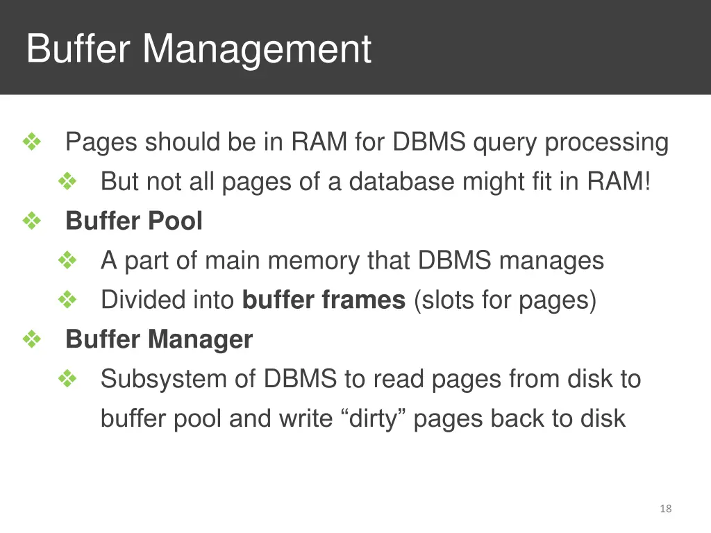 buffer management