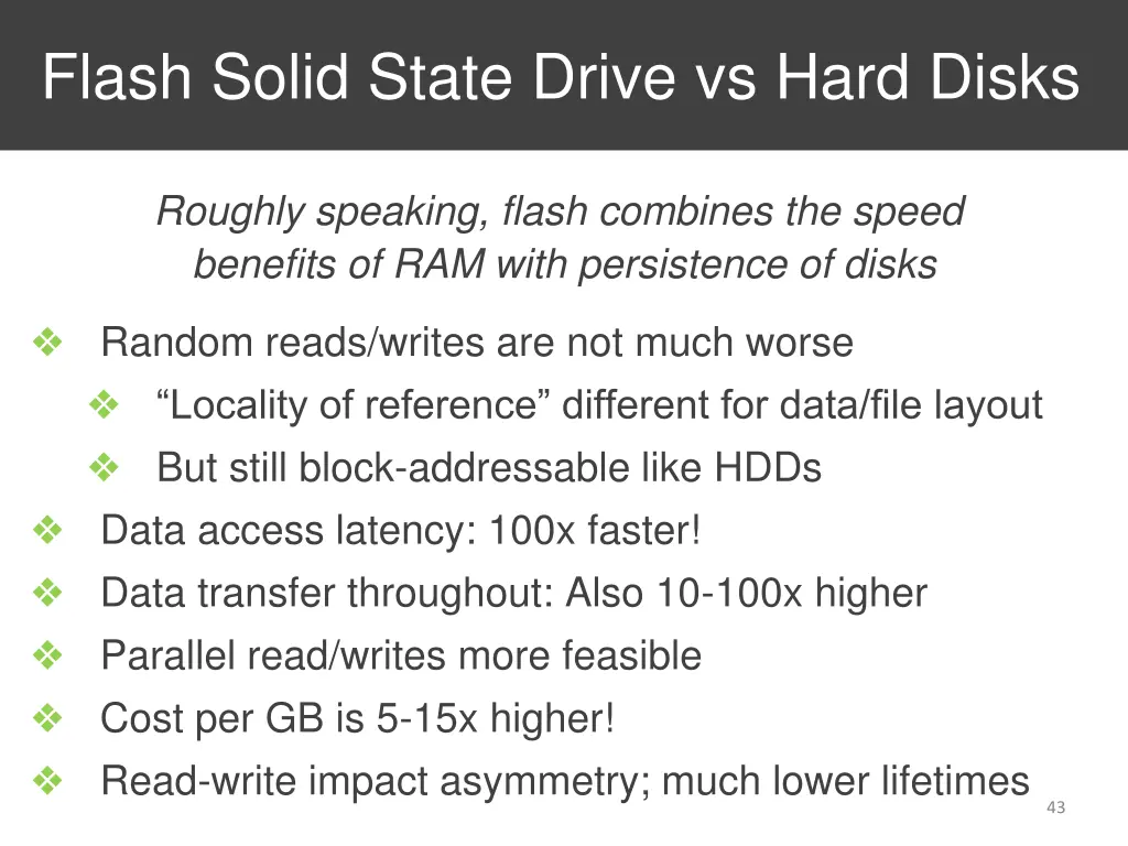 flash solid state drive vs hard disks