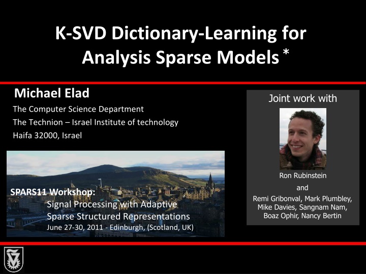 k svd dictionary learning for analysis sparse