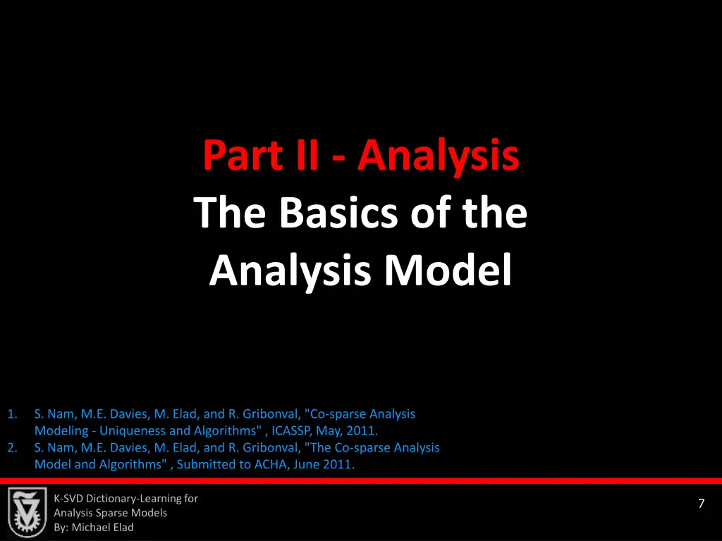 part ii analysis the basics of the analysis model