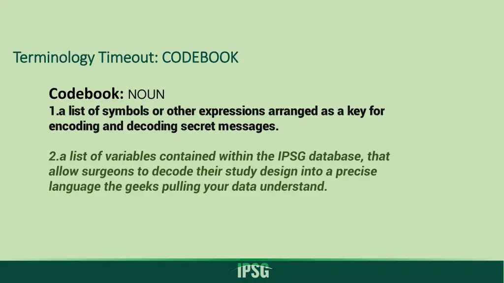 terminology timeout codebook terminology timeout