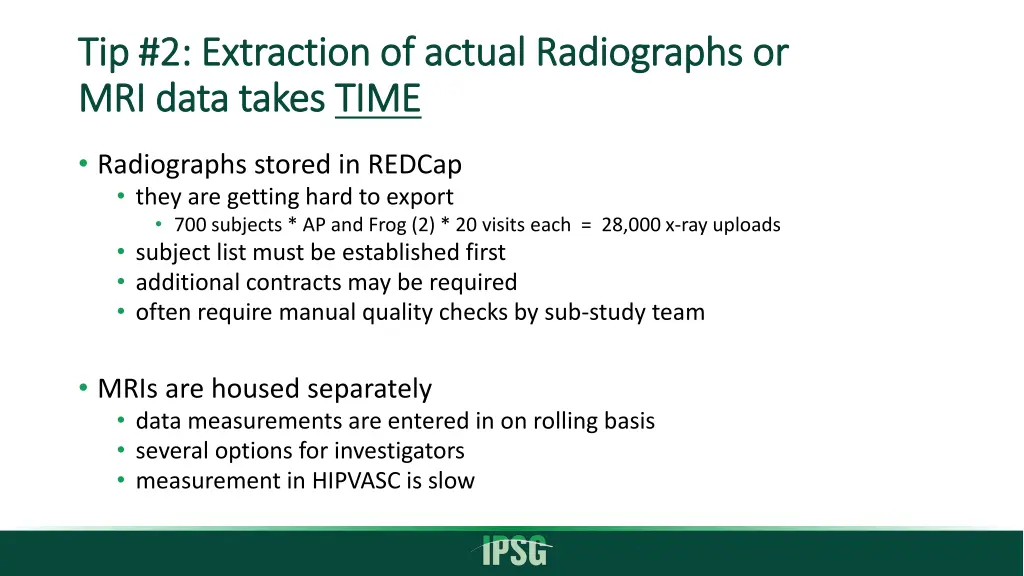 tip 2 extraction of actual radiographs