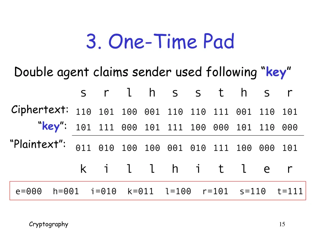 3 one time pad
