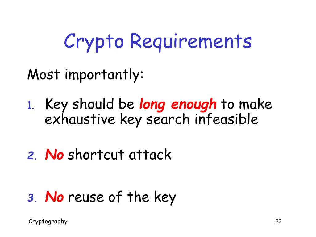 crypto requirements