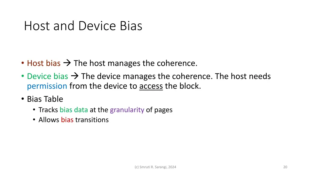 host and device bias