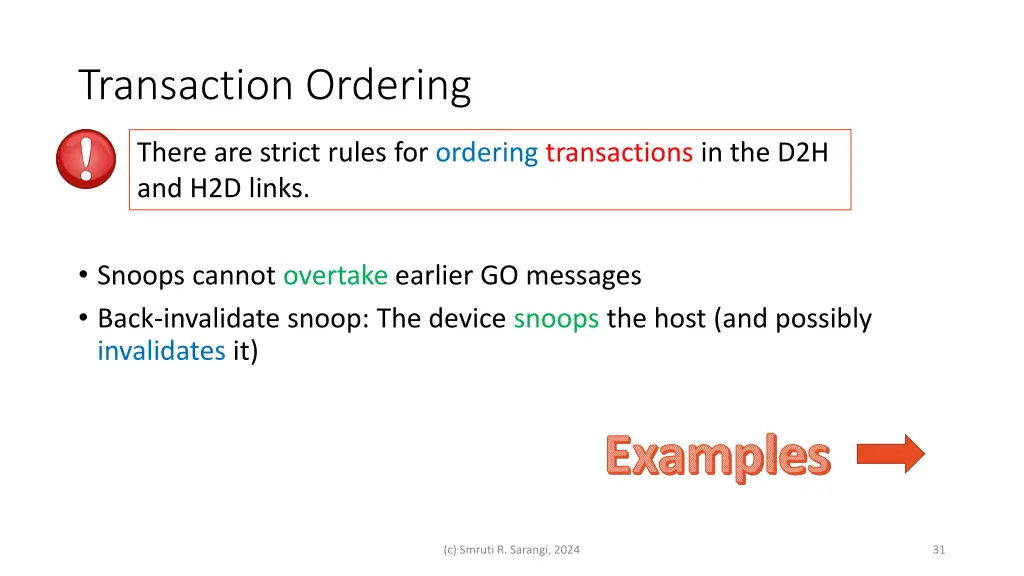 transaction ordering