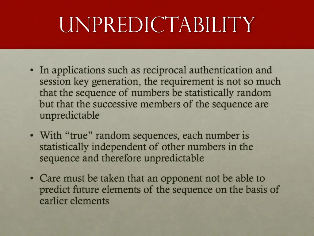 unpredictability