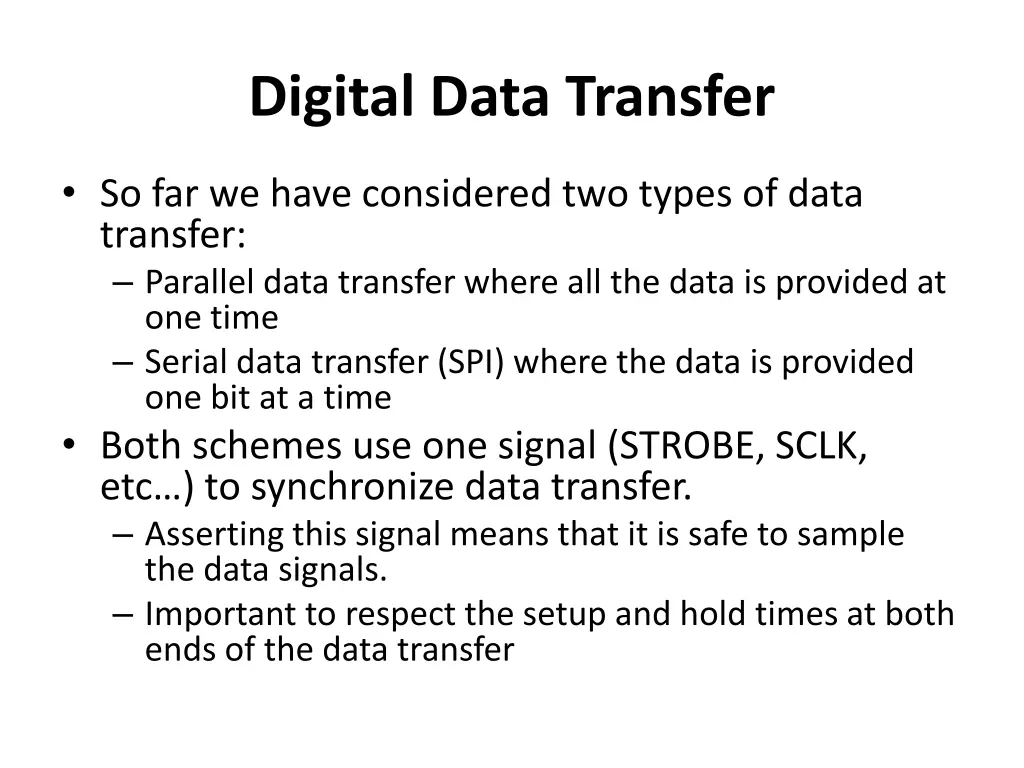 digital data transfer